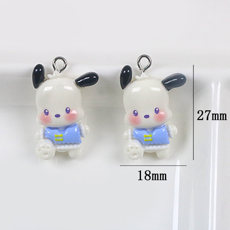 Bông Tai Hình Hoạt Hình Chó Mèo Bằng resin diy