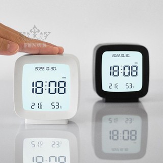 【FUNWD】Functional Digital Alarm Clock with Temperature Humidity Calendar Week Backlight