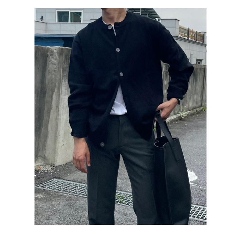 Áo Khoác cardigan Dệt Kim Phong Cách Hàn Quốc Thời Trang Mùa Thu Cao Cấp Cho Nam