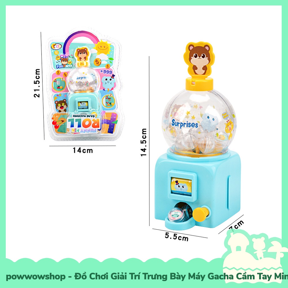 Đồ Chơi Giải Trí Trưng Bày Máy Gacha Bán Nước Thú Mini Cầm Tay Vui Nhộn