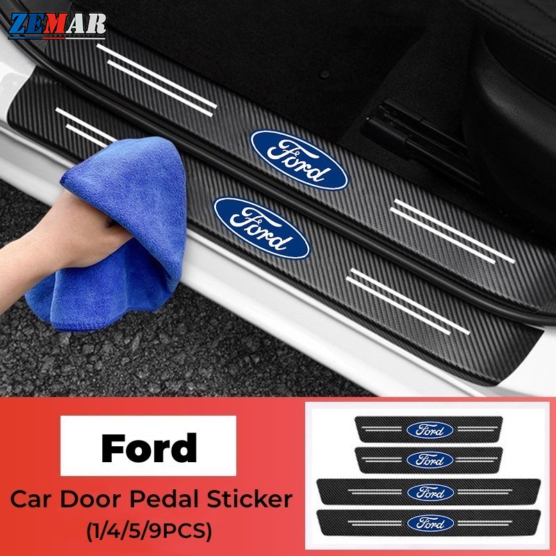 Miếng Dán Cửa Xe Hơi ford fiesta ranger ecosport everest mustang escape Bằng Da Sợi carbon