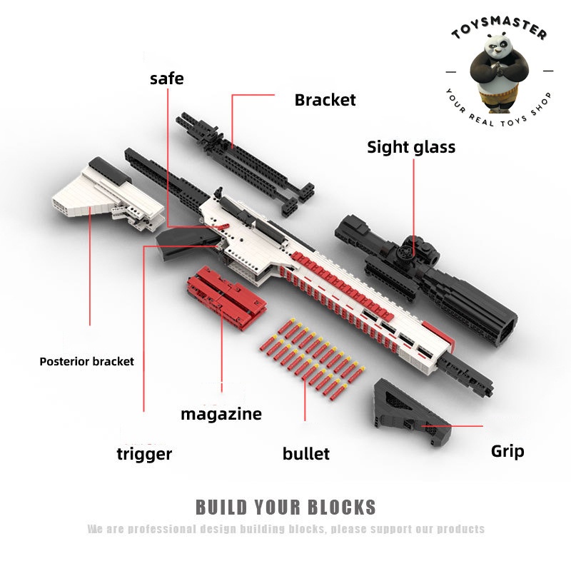 Đồ Chơi Lắp Ráp Kiểu LEGO Súng Mô Hình PUBG G28 MOC Với 2000+ Mảnh Ghép,Bản Thiết Kế Tiêu Chuẩn