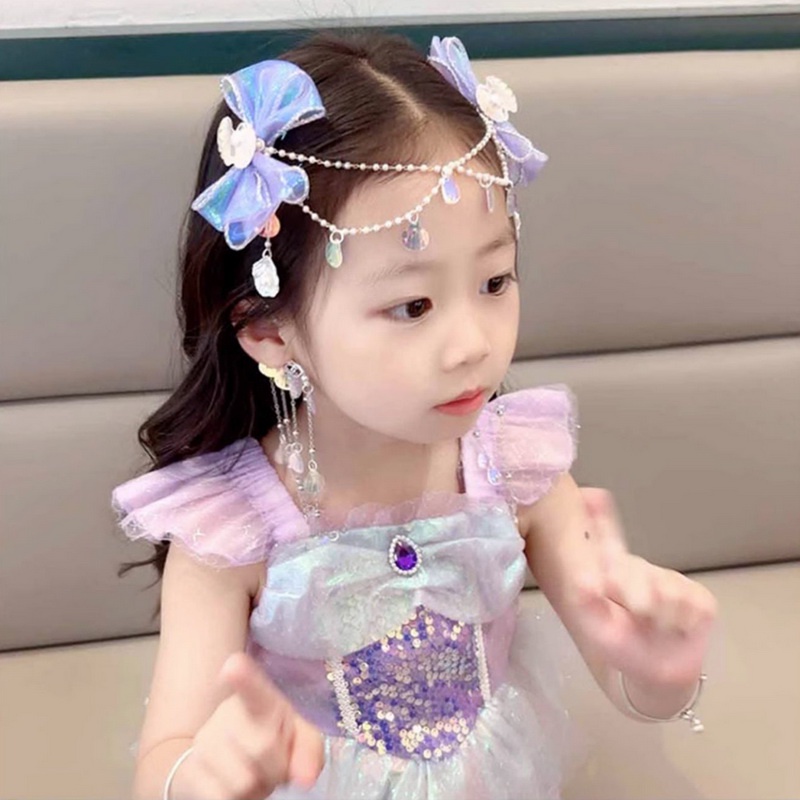 Kẹp TóC HìNh Đuôi Cá ĐíNh NgọC Trai Giả Dễ Thương Cho Bé GáI