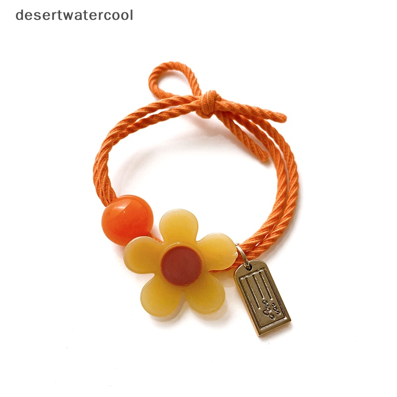 Dây Buộc Tóc Co Giãn Đính Hạt Và Hoa Màu Sắc Ngọt Ngào Phong Cách Nhật Bản Cho Nữ