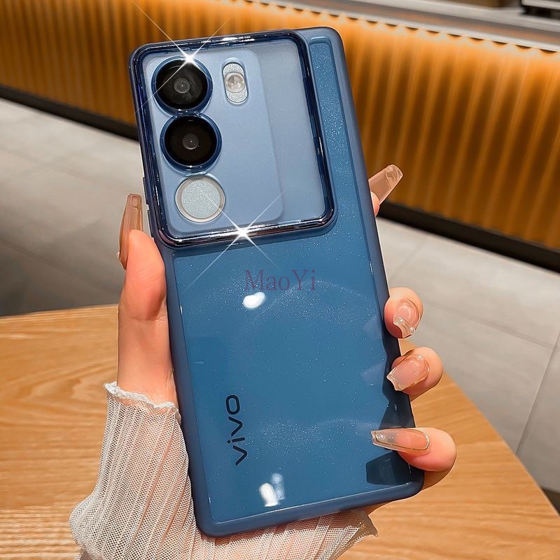 Ôp Điện Thoại Silicon Dẻo Trong Suốt Mạ Viền Cho vivo v27 5g v27pro v27e v23 v23e y27 y36 y78 v29 5g v29pro v29e v29lite 2023 Ốp
