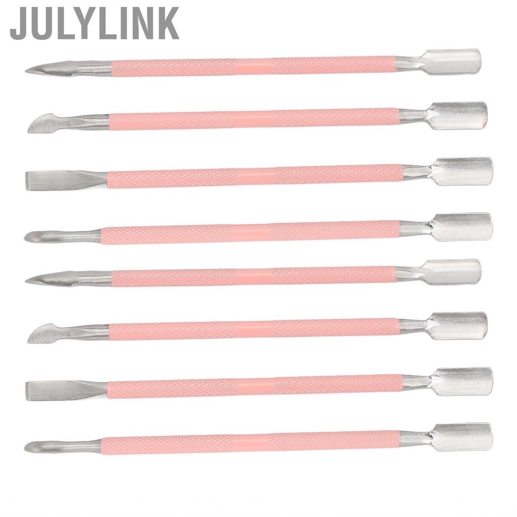 Julylink Cuticle Pusher  Portable Double Sided Dead Skin   Nail Cleaner Stainless Steel for Home