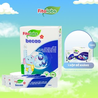 Canxi Cho Bé Fitolabs Becao Bổ Sung Calci, Vitamin K2 Giúp Tăng Chiều Cao, Cải Thiện Còi Xương Hộp 20 Gói Uống FITO8