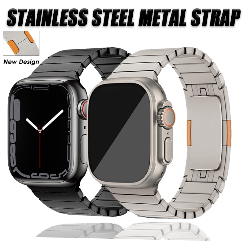 Dây Đeo Inox Cho Đồng Hồ Thông Minh iwatch series ultra 9 8 7 6 se 5 4 3 correa 40mm 41mm 44mm 45mm 49mm