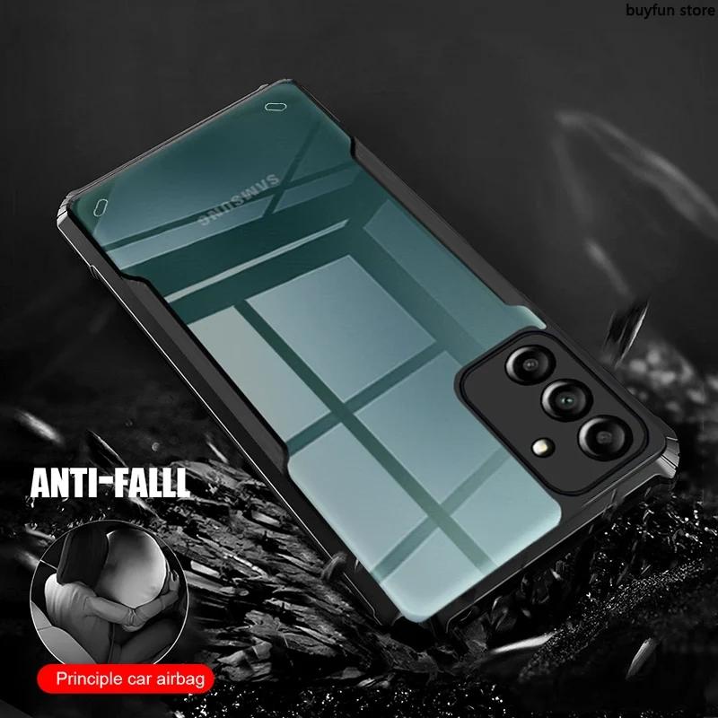 Transparent Acrylic Heavy Duty Back Cover Clear Shockproof Protect Case For Samsung S24 Ultra S 24 plus S23 FE A15 A54 A24 A34 A14 4G 5G M34 M54 M14