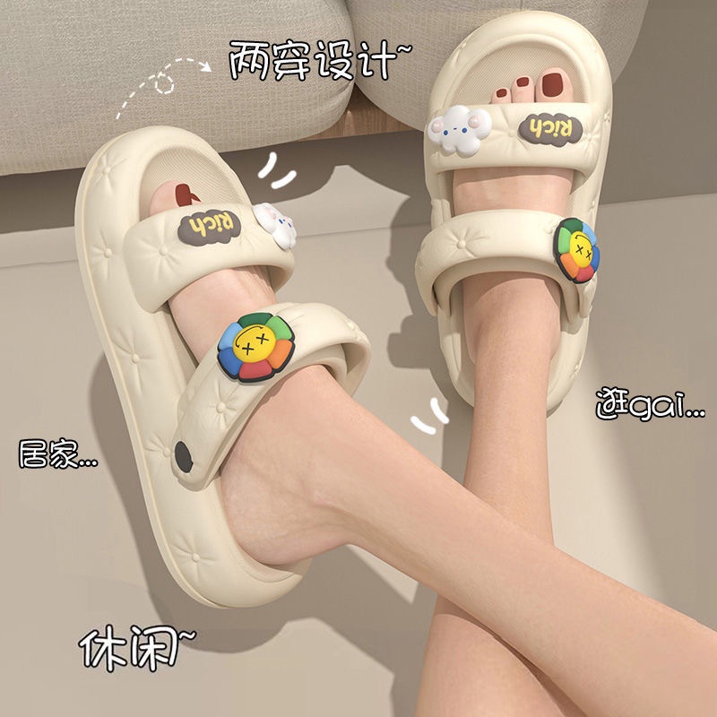 Dép Nữ Cute Dép Sandal Đế Dày Chống Trượt Thời Trang Mùa Hè
