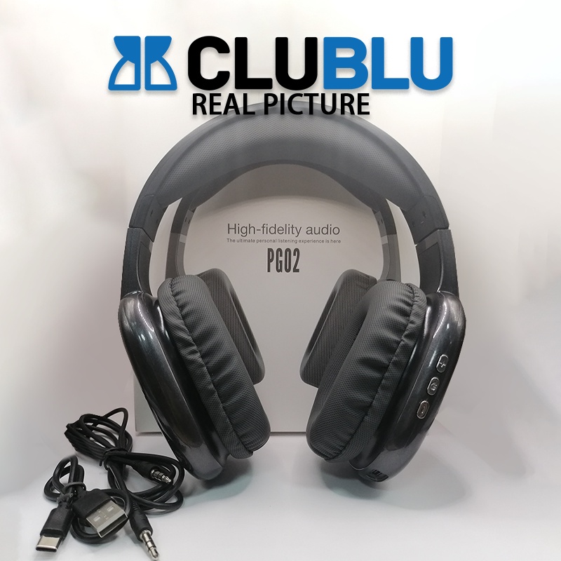 -CLUBLU- Tai Nghe Bluetooth Chụp Tai Gaming HIFI PG02 TWS Không Dây Âm Bass Hai Tai Stereo Có Mic | BigBuy360 - bigbuy360.vn