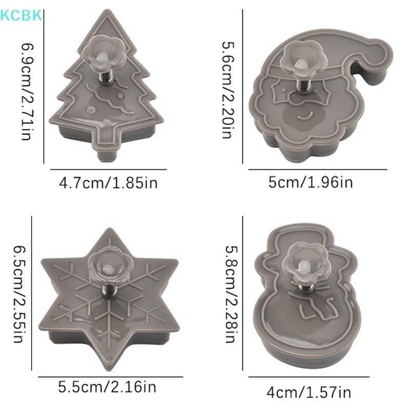 1 Bộ Khuôn Nhựa Làm Bánh Quy Tạo Hình 3d Chủ Đề Giáng Sinh