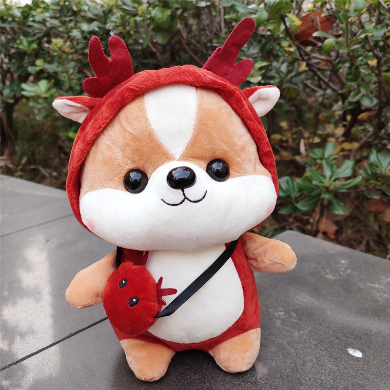 Thú Nhồi Bông Hình Khủng Long Dễ Thương Cho Bé Gấu Bông Chó Shiba Cosplay mềm mịn. Gấu bông shiba Cosplay siêu chất