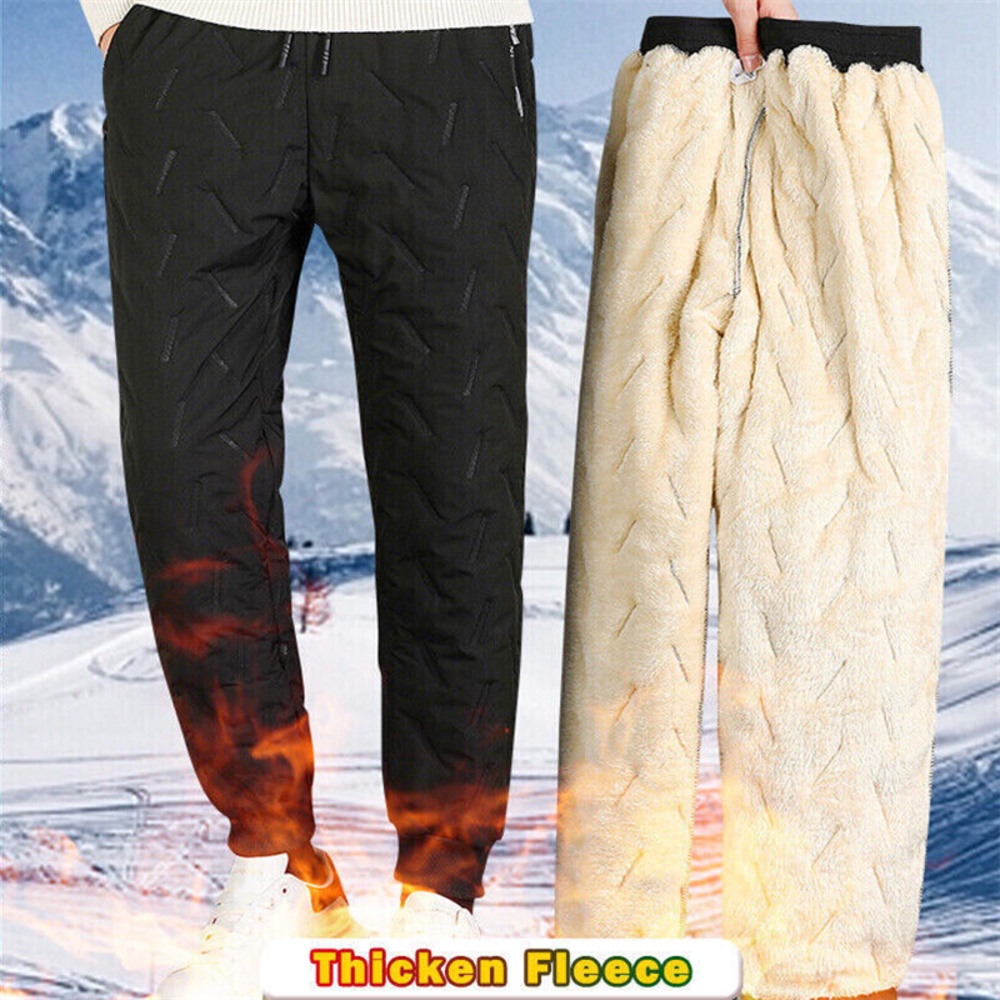 Quần Jogger Nỉ Dày Dặn Màu Đen Xám Chống Thấm Nước Thời Trang Mùa Đông 2023 Cho Nam
