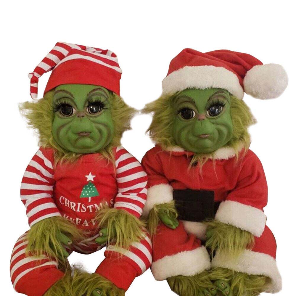 2023 New Doll Creative Grinch Plush Elf Doll Dr. Seuss' How the Grinch Stole Christmas Doll Christmas Gift Green Fur Monster