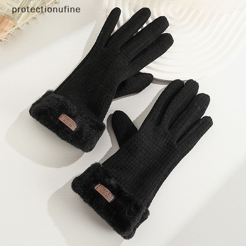 Pr3vn Găng Tay Giữ Ấm Mùa Đông Bằng Nhung Lông Thỏ Dày Dặn Có Thể Chạm Màn Hình Cảm Ứng Dành Cho Bạn Nữ Martij