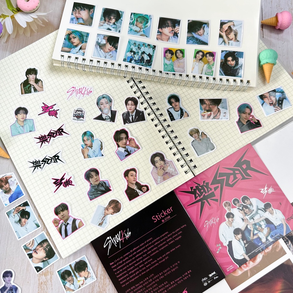 Sticker Dán Trang Trí Sổ Tay Hình Nhóm Nhạc kpop straykids