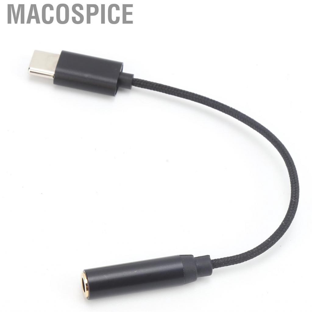 Macospice 3.5mm TRRS To Type‑C Adapter Cable Converter Braid For Port♡♡