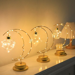 Đèn led Hình Mặt Trăng Trang Trí Giáng Sinh
