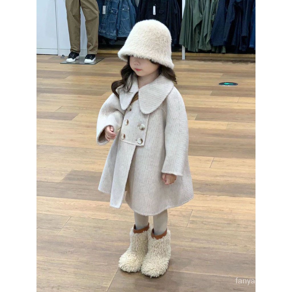 Áo Khoác Len Dày Phong Cách Thu Đông Mới 2023 Cho Bé Gái
