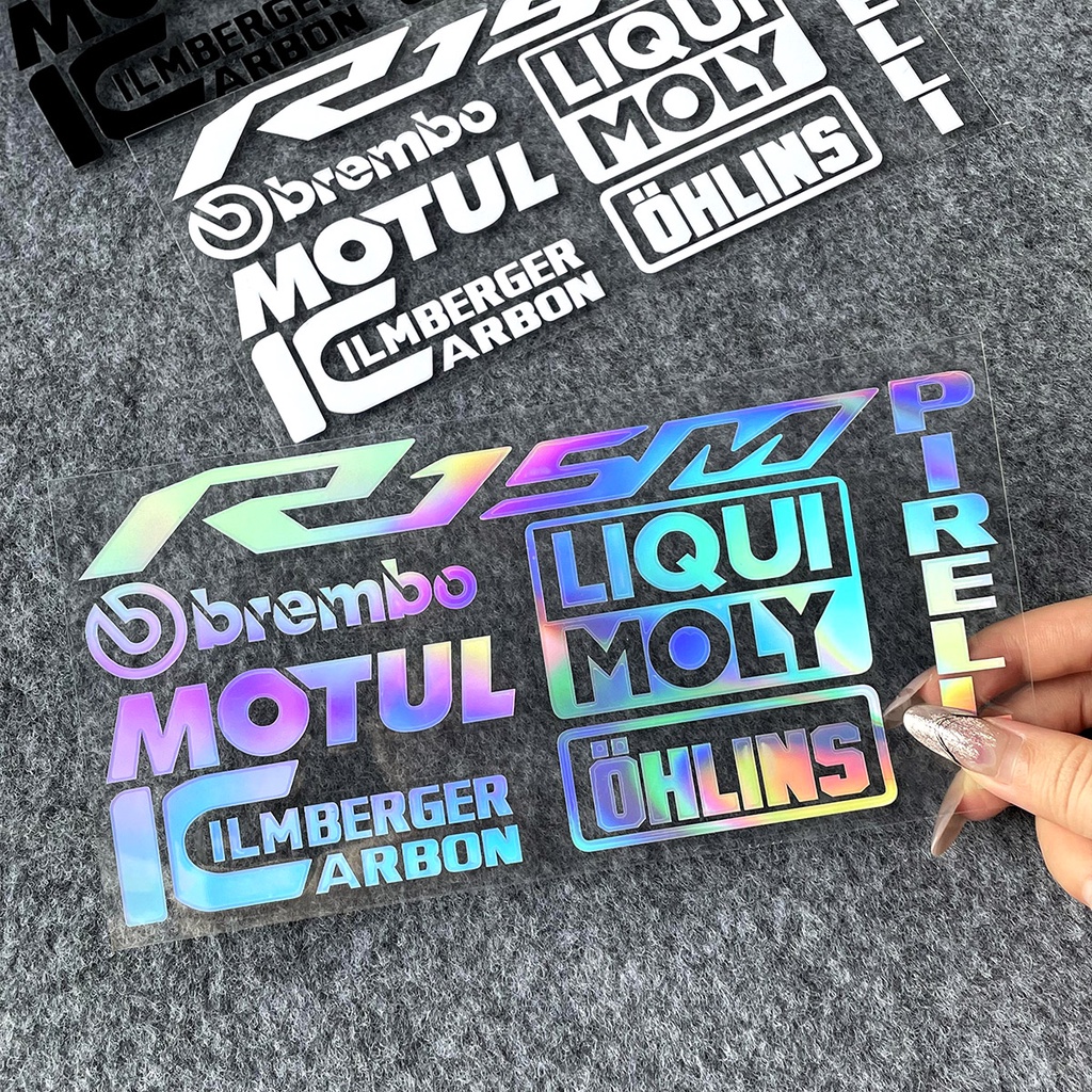 Bộ Decal Phản Quang Trang Trí Xe Máy Chống Nước Dành Cho Xe Máy Yamaha R15 V2 V3 V4 Lc135 Y15zr Aerox V1 V2