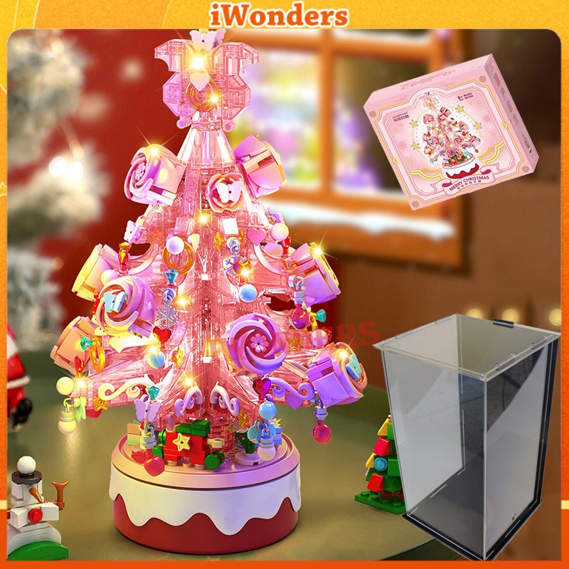 Music Box Christmas Tree Hộp Nhạc Hình Cây Thông Giáng Sinh Bằng Pha Lê Xinh Xắn Cho Bé xmasHoliday Gifts