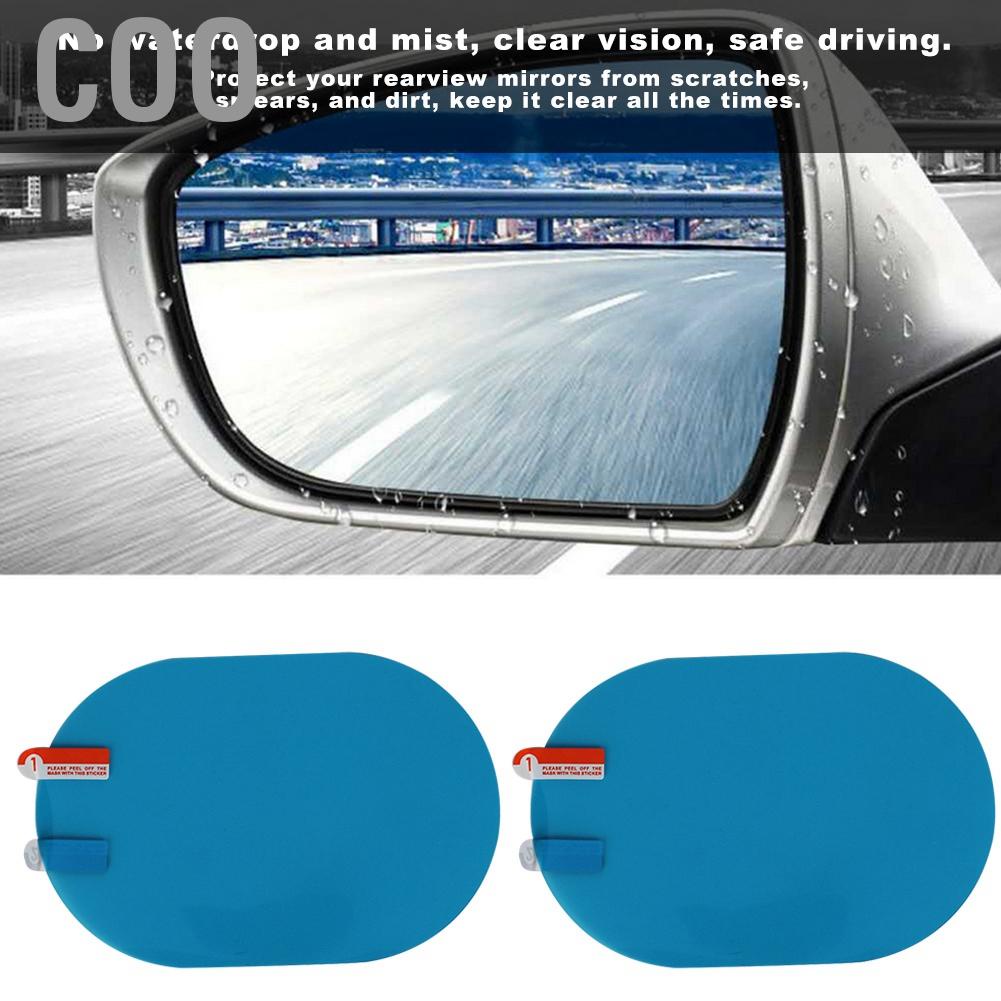 Coo Qii lu 2x PET 100x150mm Car Rearview Mirror Rainproof  -Fog Protective Film Rain