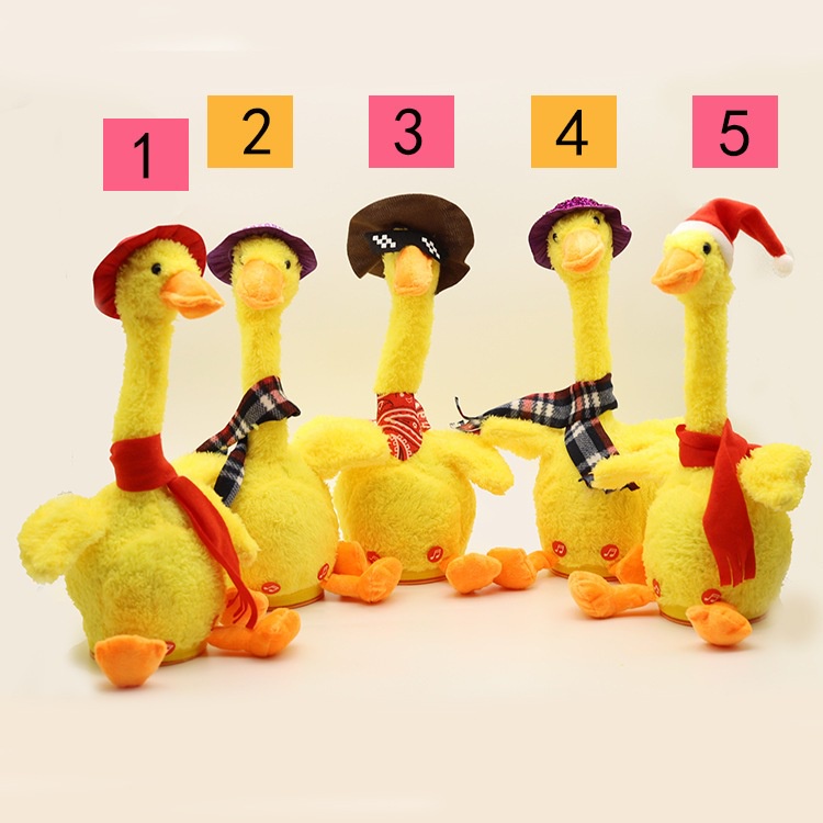 Vịt nhại giọng, đồ chơi vịt nhồi bông biết nhảy múa, hát nói theo bé, hàng loại 1