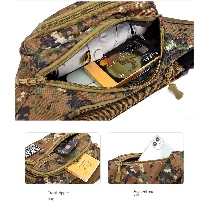 Túi Đeo Chéo Ngực Họa Tiết Rằn Ri Thời Trang Cho Nam