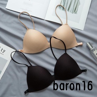 Áo lót cổ chữ v màu trơn có đệm ngực cho nữ
