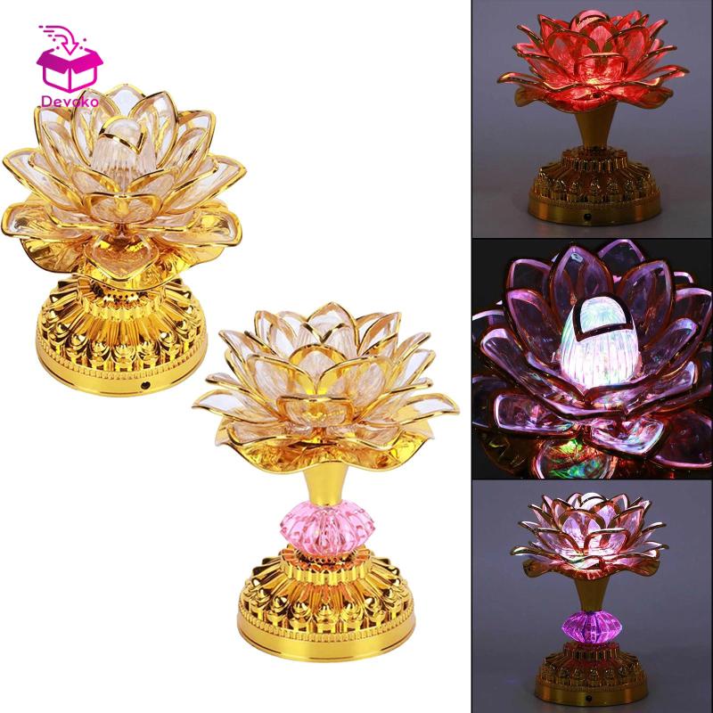Devoko Đèn led Thay Đổi Màu Sắc Hình Hoa Sen
