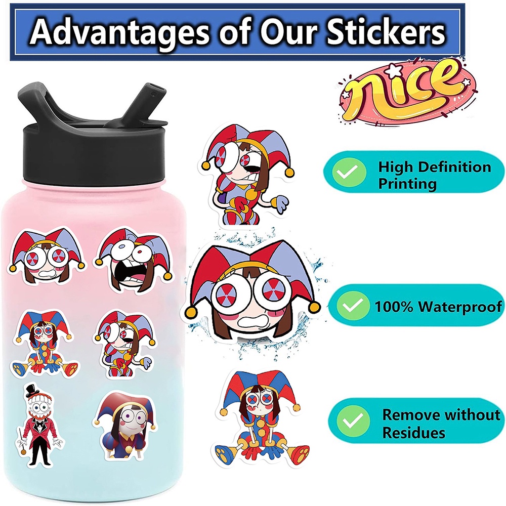 Bộ 50 / 60 Sticker Hoạt Hình Dễ Thương