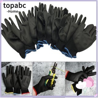 Set 6 cặp găng tay lao động chống tĩnh điện da pu nylon màu đen (có bán lẻ)