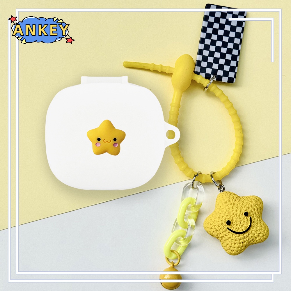 For Anker Soundcore P3 R50i P20i P25i Earphone Silicone Case Blue Star Moon Earbuds Soft Protective Headphone Cover Headset Skin with Doll