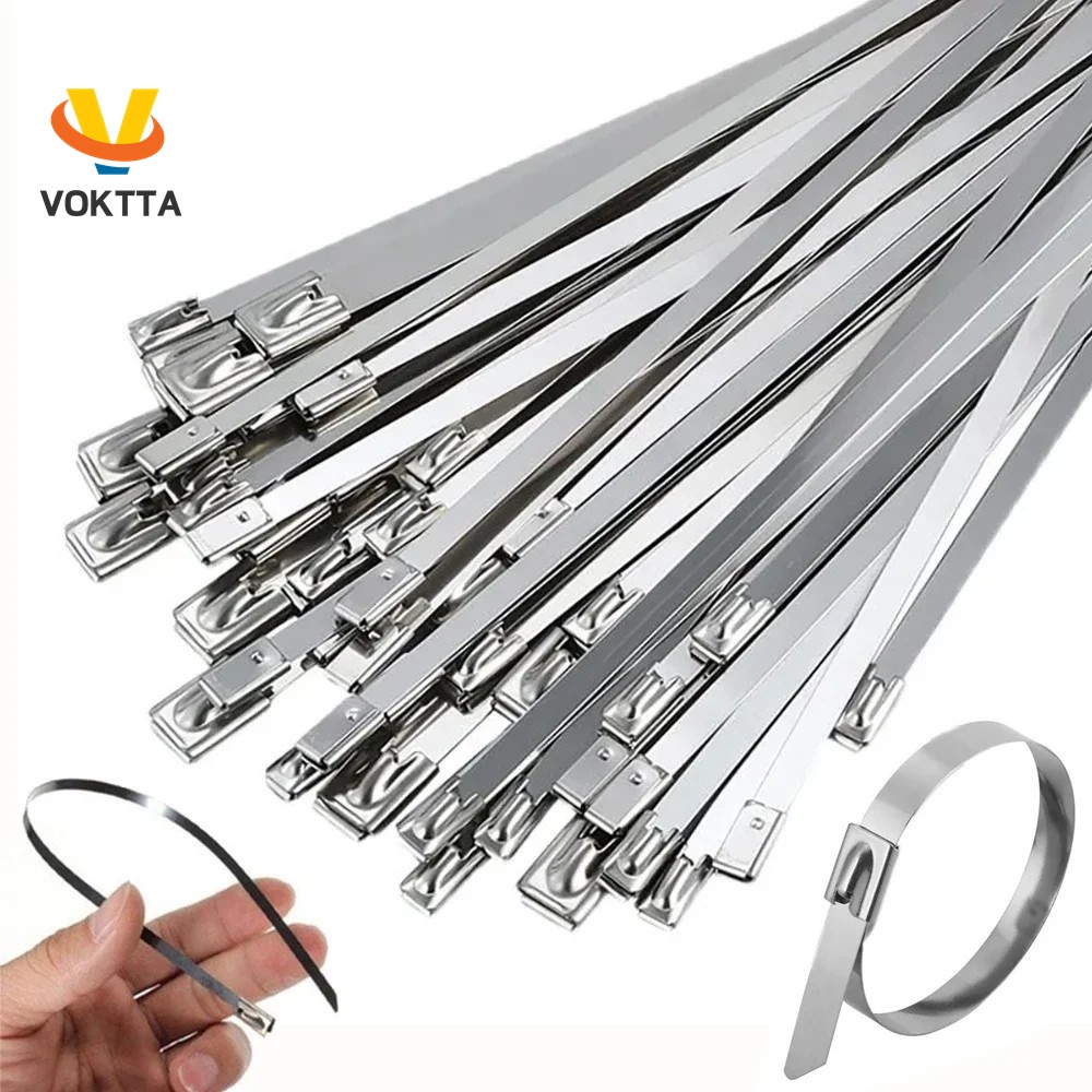 Voktta Set 20 Dây Buộc Cáp Bằng Thép Không Gỉ Đa Năng Có Thể Tái Sử Dụng