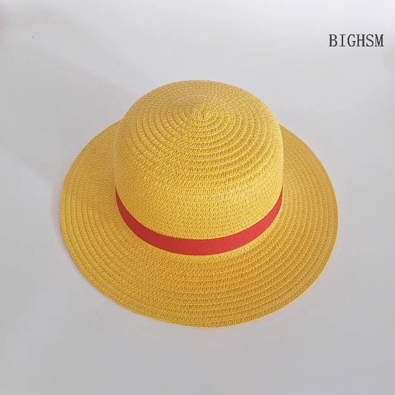 Bighsm Mũ Rơm Thủ Công Hóa Trang Nhân Vật Hoạt Hình one piece luffy Nhật Bản Chống Nắng Ngoài Trời Mùa Hè skk