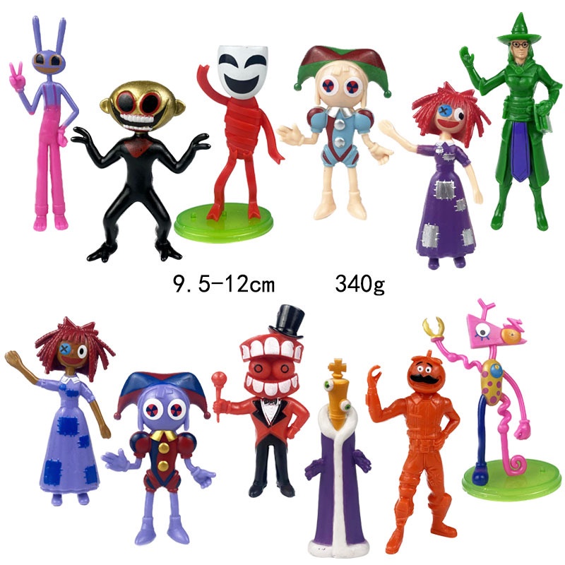 Set 12 Mô Hình Nhân Vật Phim Hoạt Hình the amazing Bằng pvc Chất Lượng Cao Trang Trí Bàn Làm Việc