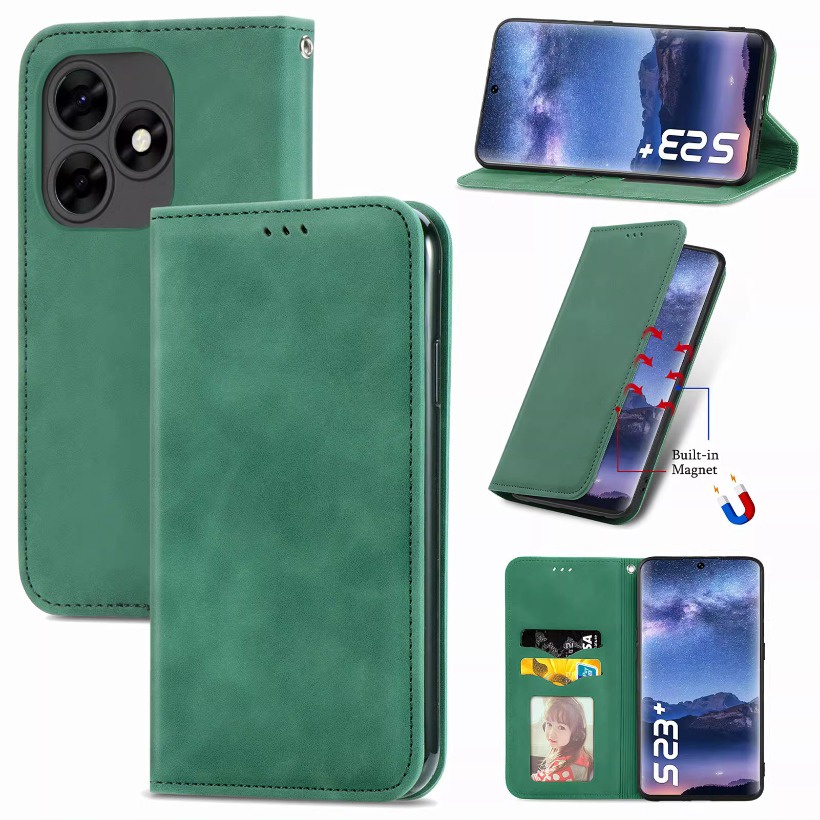 Bao Da Điện Thoại Từ Tính Màu Trơn Cho samsung s24ultra s23ultra s22ultra Ốp