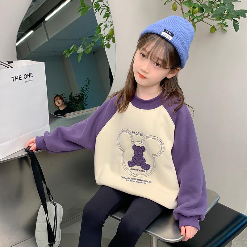 Áo Nỉ Dày Dặn Thời Trang Mùa Đông Hàn Quốc Cho Bé Gái 5-14 Tuổi