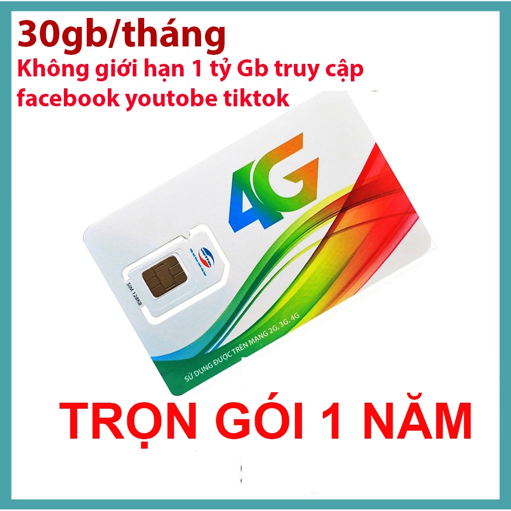 Sim 4g viettel trọn gói 1 năm MXh100 không cần nạp tiền không giới hạn data khi truy cập tiktokk youtobe face