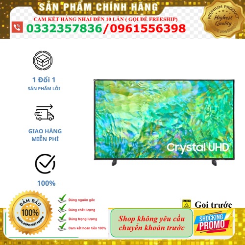 Shock- Tivi Samsung 43 inch Crystal UHD 4K CU8000