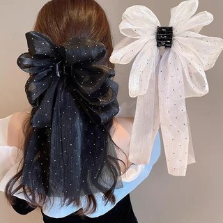Kẹp tóc hình nơ lưới cỡ lớn thời trang cho nữ