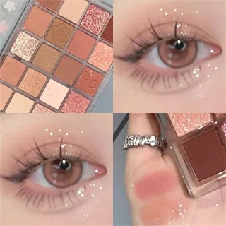 Vog Bảng Phấn Mắt Lấp Lánh Màu Đất Phấn Mắt Sáng Bóng Mắt Pallet Trang Điểm Pigmentos Mỹ Phẩm