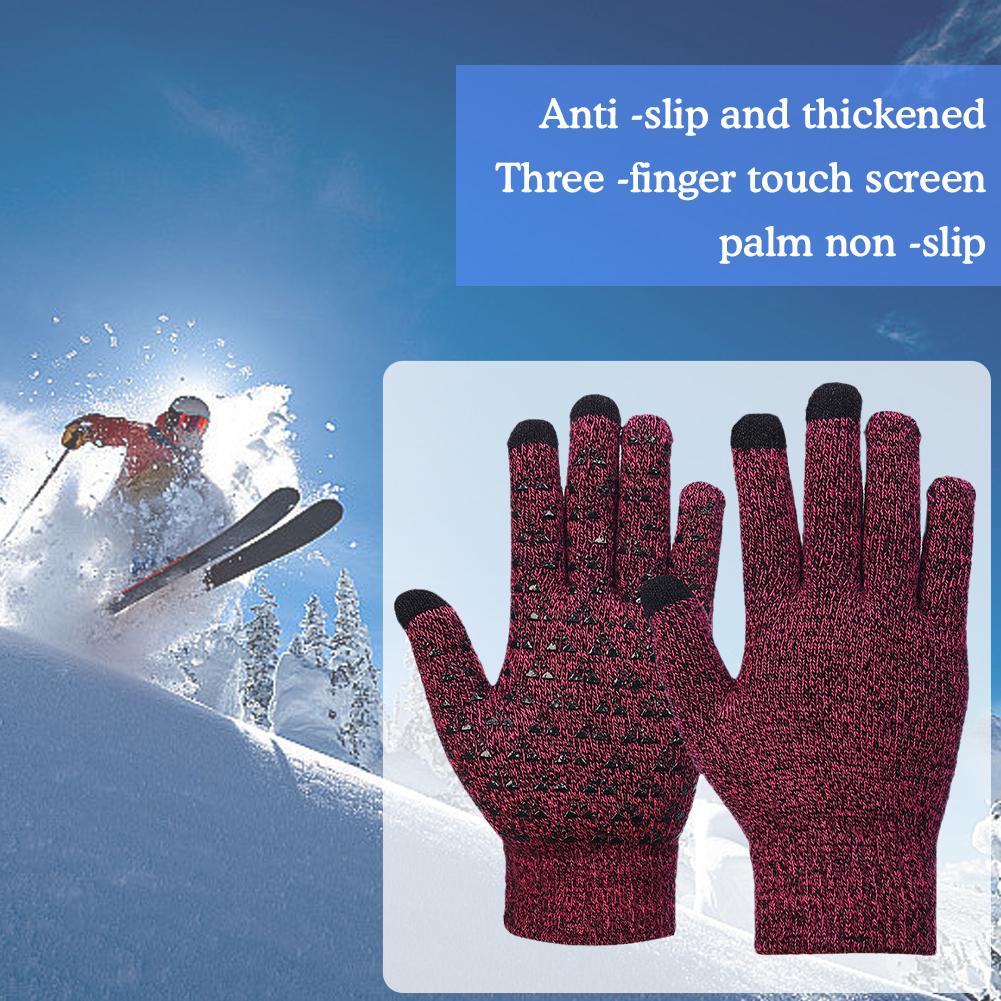 Găng Tay Lông Nhung Dày Dặn Ấm Áp Chạm Màn Hình Cảm Ứng s9c0