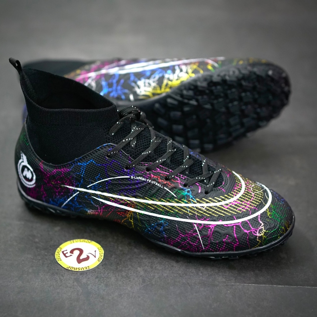 Giày bóng đá Mer Vapor 15 Spider cao cổ, giày đá banh cỏ nhân tạo nam đã khâu đế - 2EVSHOP