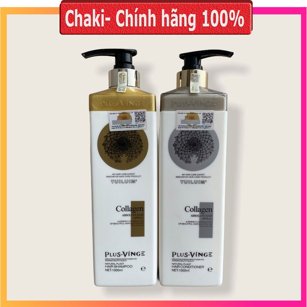 Vinge Plus - Dầu Xả Dầu Gội Collagen Vinge Plus 1000Ml Chính Hãng