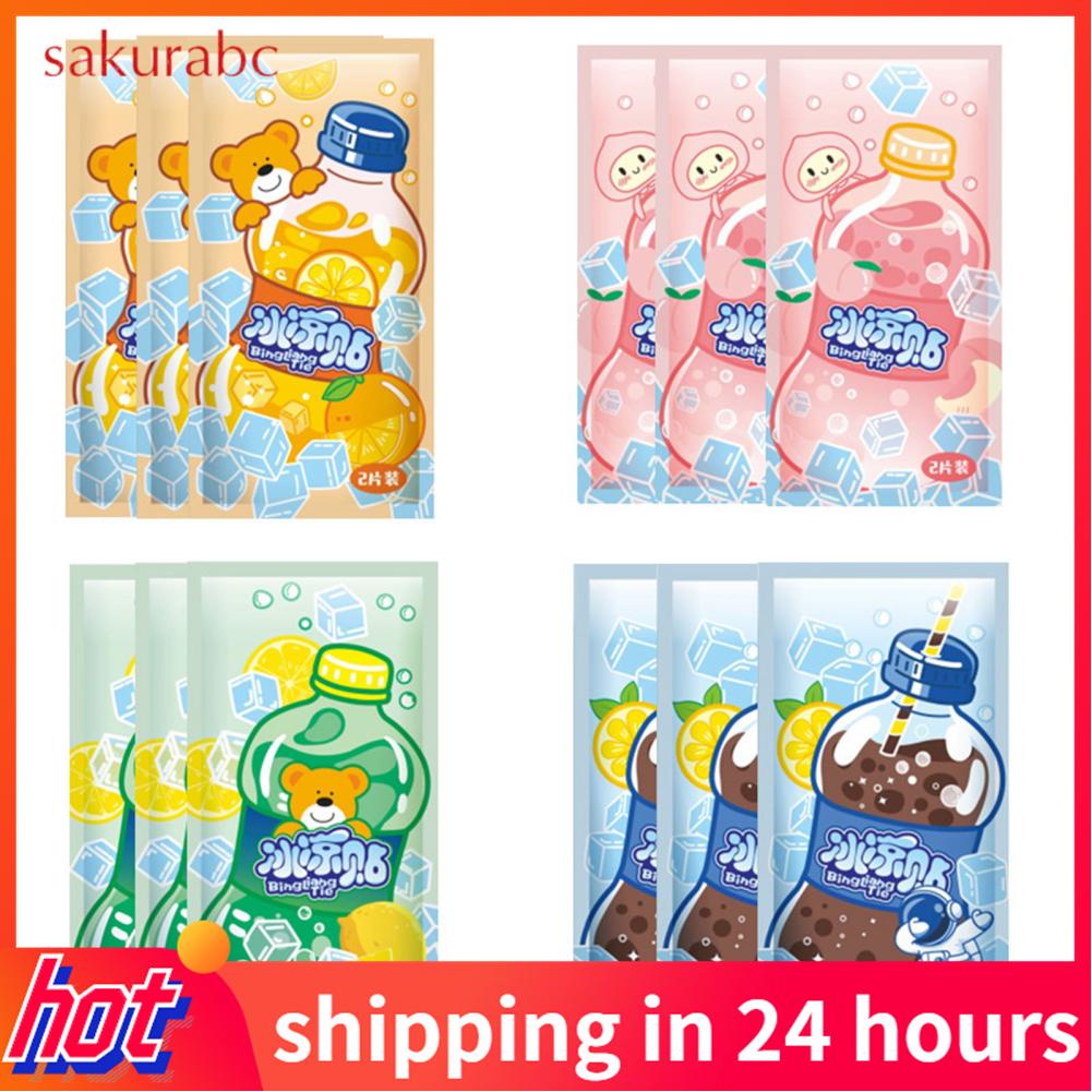 Sakurabc Cooling Forehead Strips  Soothing Spiny Cloth Patch Physical Fever Reduction for High Temperature