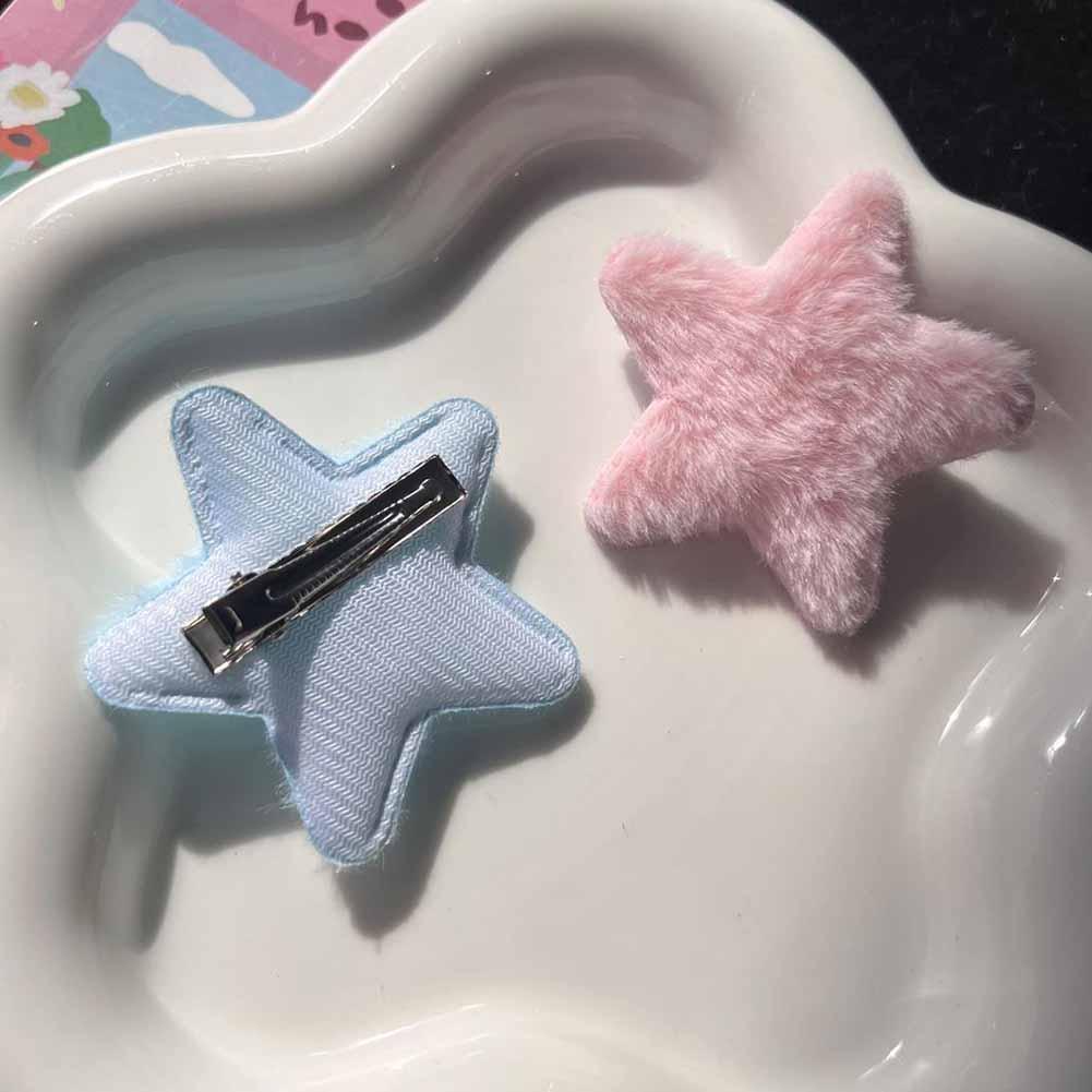 Kẹp Tóc Thời Trang Hình Ngôi Sao Lông Nhung Dễ Thương Xinh Xắn y2k u0f6