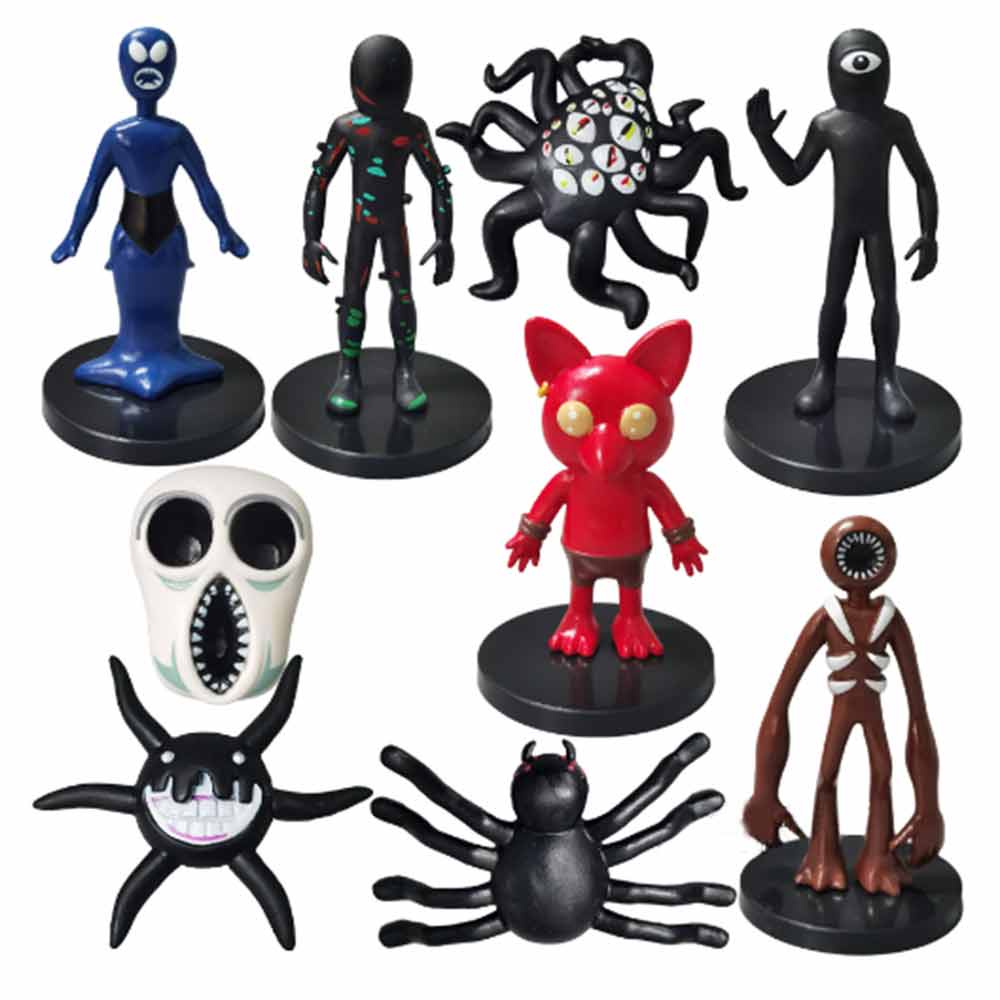 9Pcs ROBLOX GAME DOORS Action Figures Screech Glitch Monster Toy Models Gift