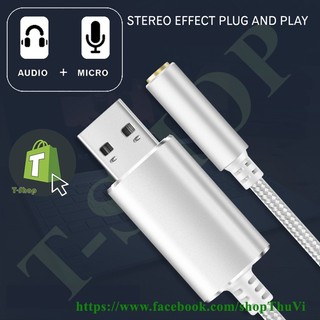 [BÁN SỈ]Cổng chuyển đổi USB sang Audio và Mic
